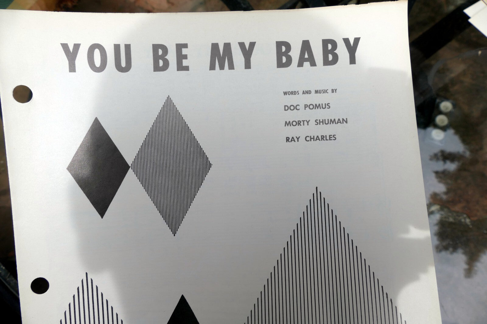 You be my baby doc pomus shuman ray charles 1958 sheet music