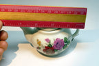Japanese Porcelain Teapot with Loose Leaf catcher infuser rose floral design