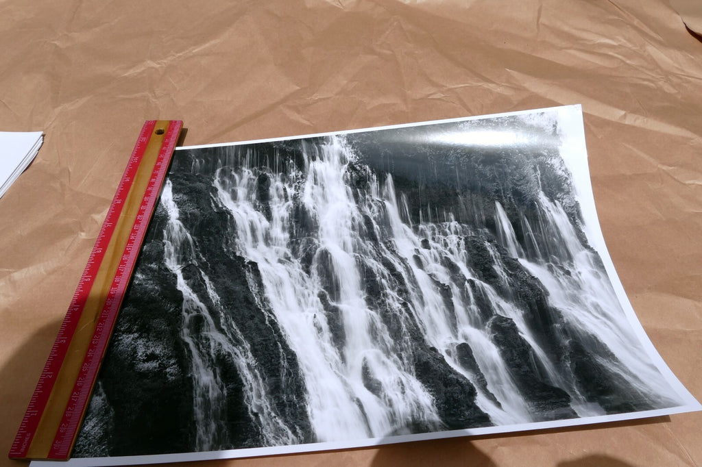 Mt. Shasta California 11X14" Black & white Picture Photo Burney Falls USA