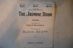 The jasmine door, sheet music 1909, by fred e. weatherly and alicia scott, boosey & co.