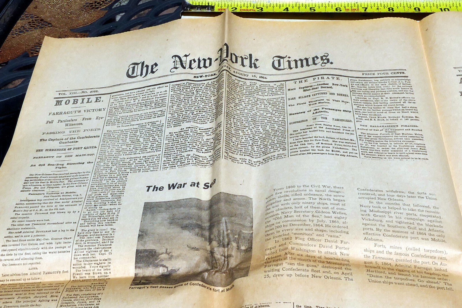 New York Times Sept 3 1864 - Reprint, Atlanta's Destruction by Sherman, Mobile