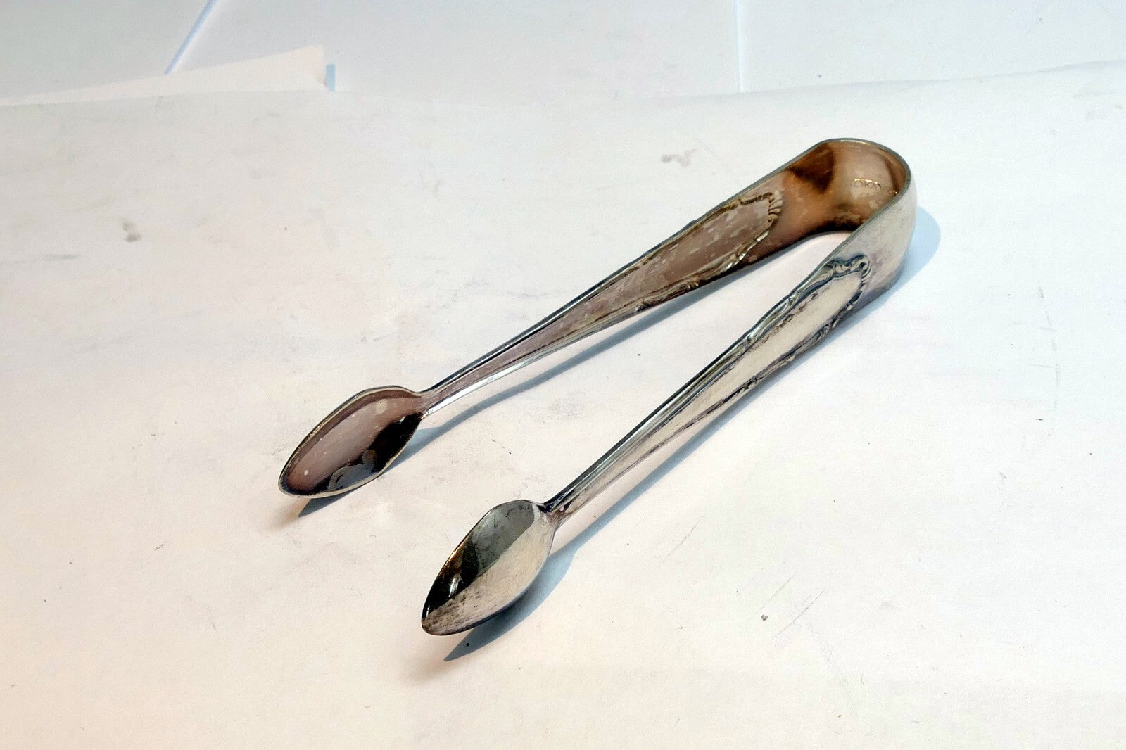 Silver Plate Motif Sugar Cube Tongs for tea pot