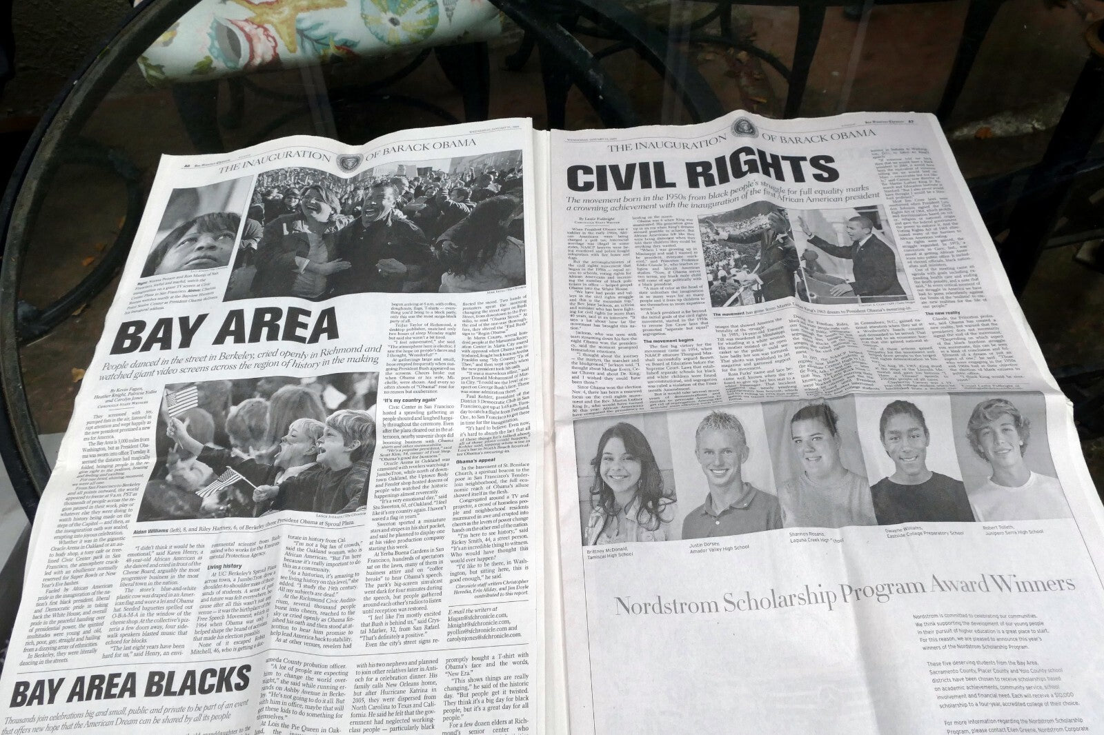 Jan 21st 2009 San Francisco Chronicle OBAMA Inauguration