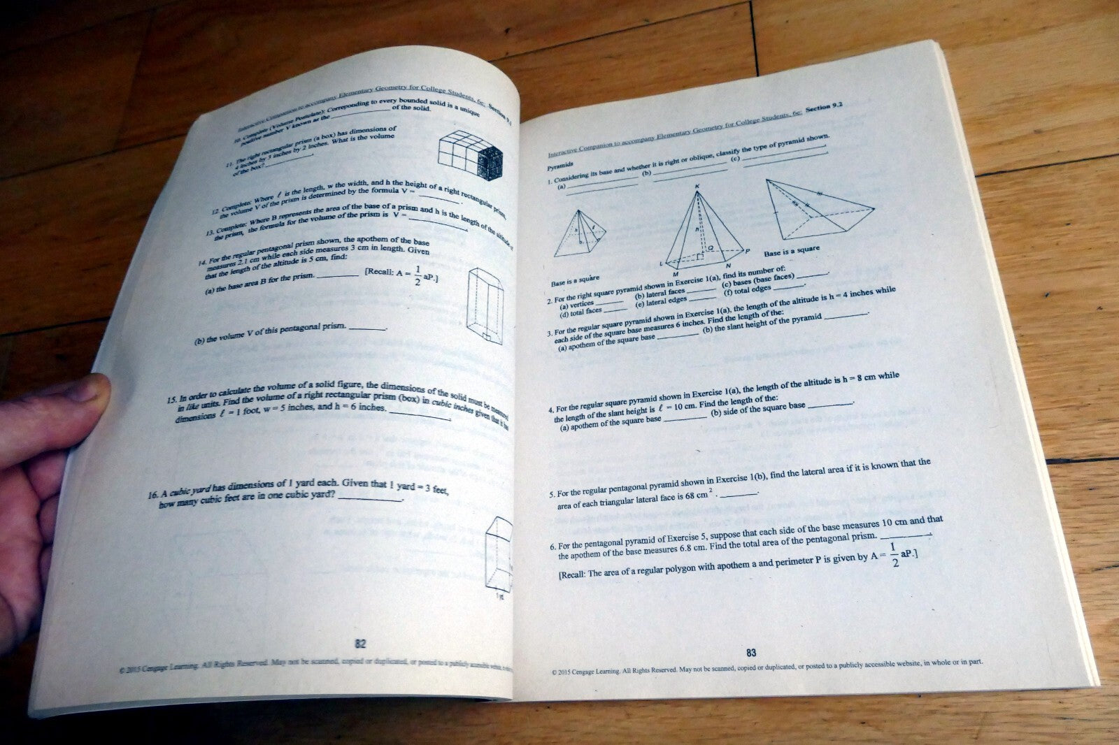 Elementary Geometry 6E for College Students: Student Study Guide with Solutions