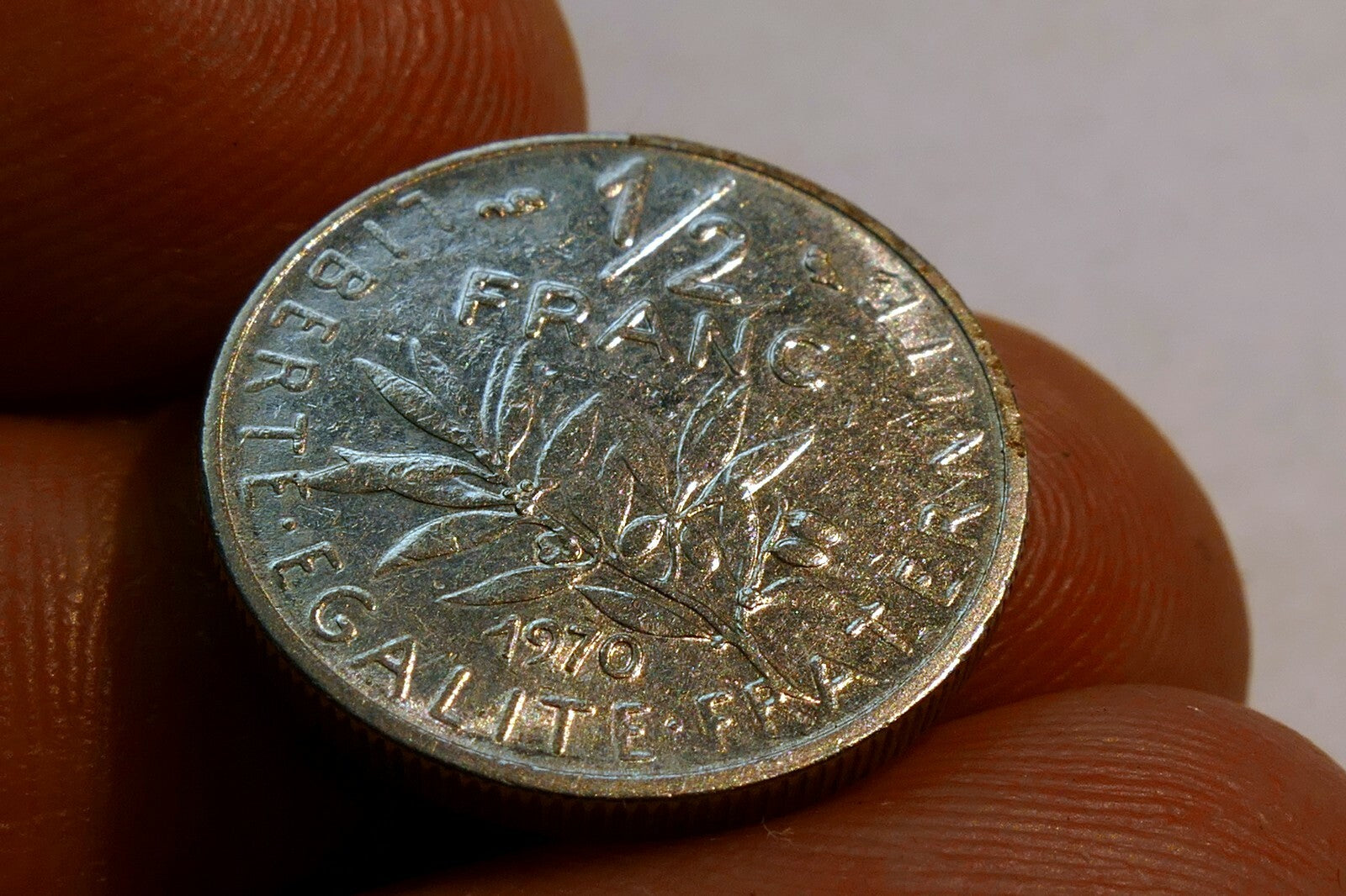 Republique Francais  1/2 Franc 1970 coin France