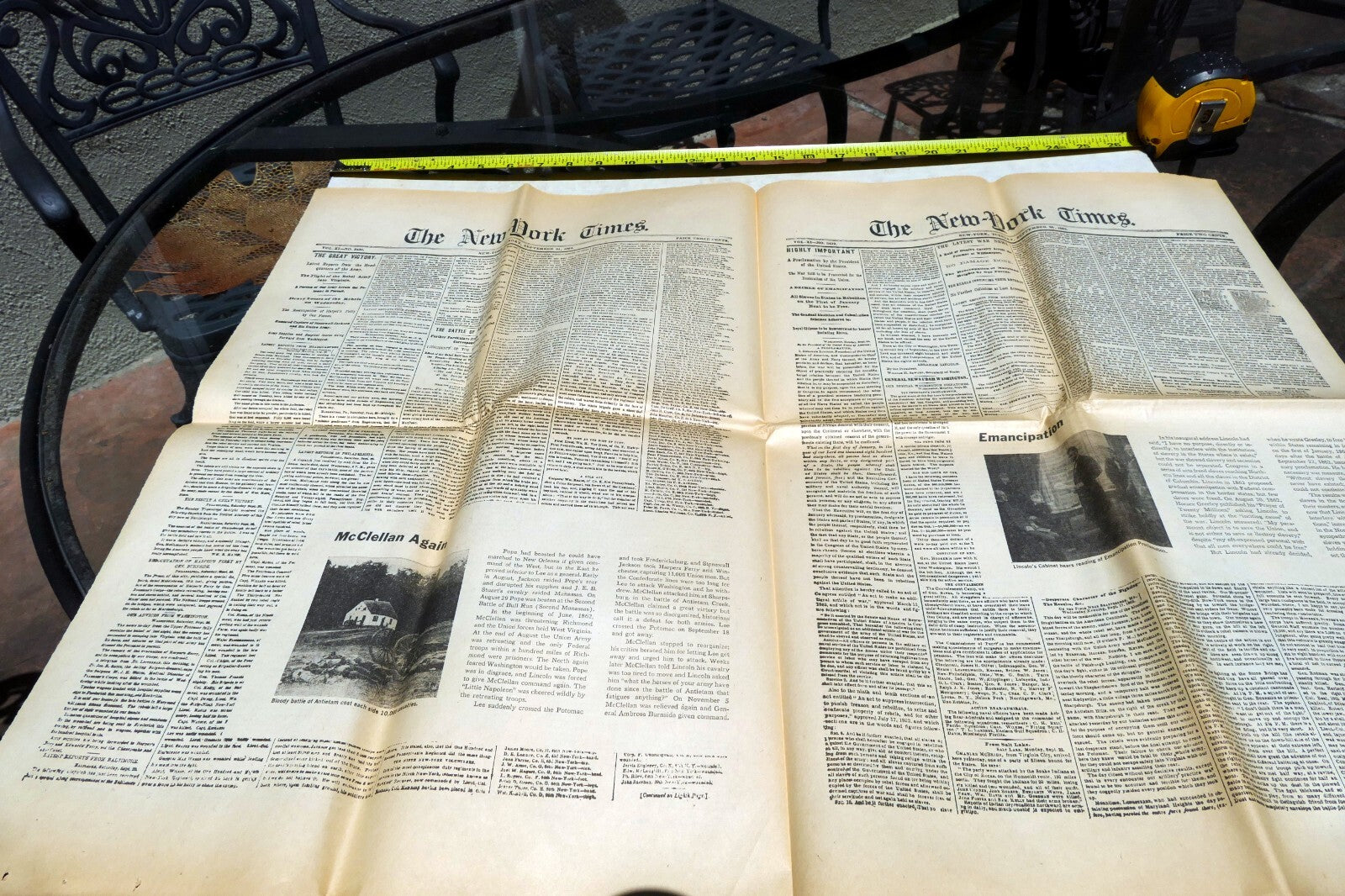 New York Times July 4 Reprint Civil War in Richmond 1862, Decree of Emancipation