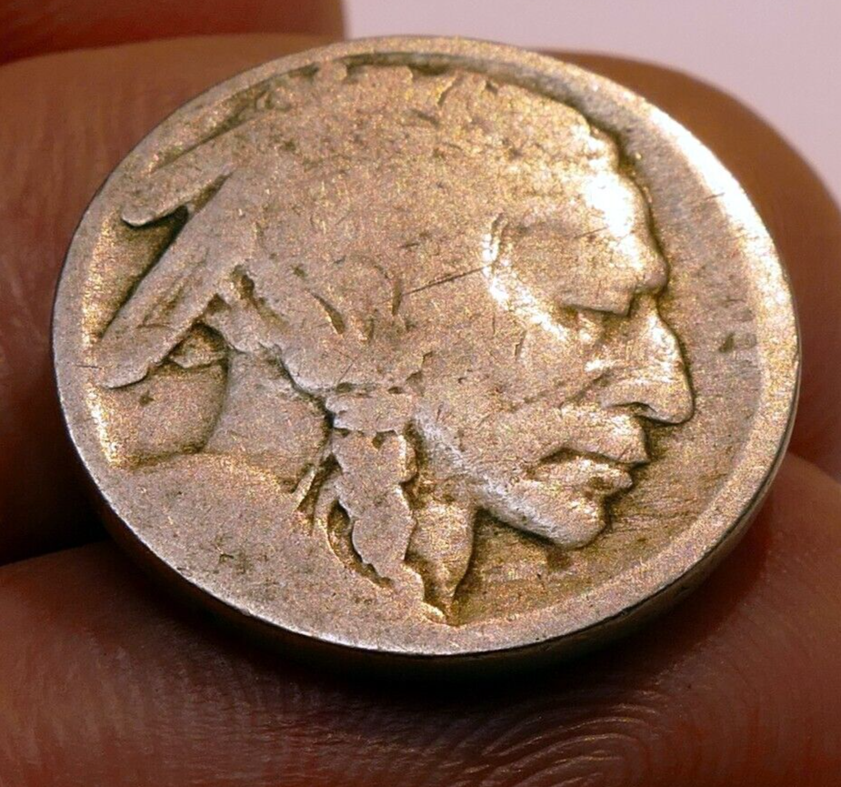 Buffalo nickel....five cents......indian head one coin   poor condition