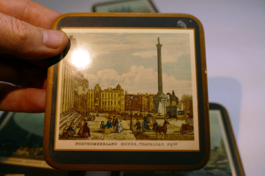 Pimpernel Beverage Coasters Tourist spots England Set of 5 Square 4" Parliament