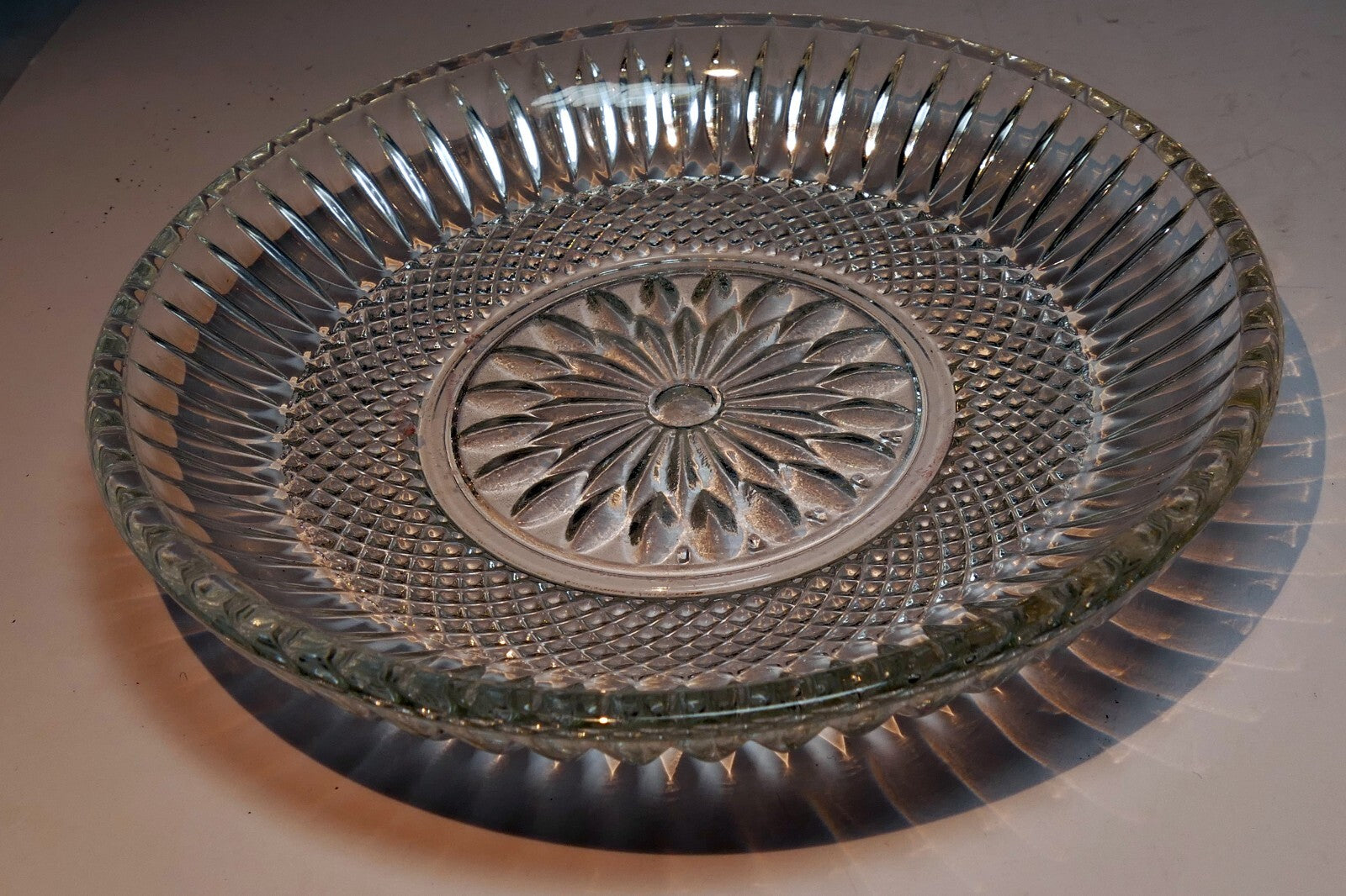 Crystal GRAFTON Desert Cookie Plate (Platter) 6" small