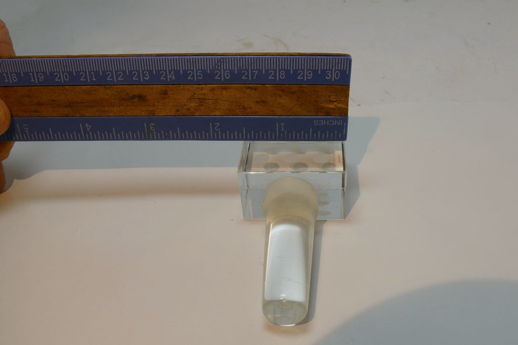 Mikasa Etched dots Crystal Glass Bottle Stopper square shape