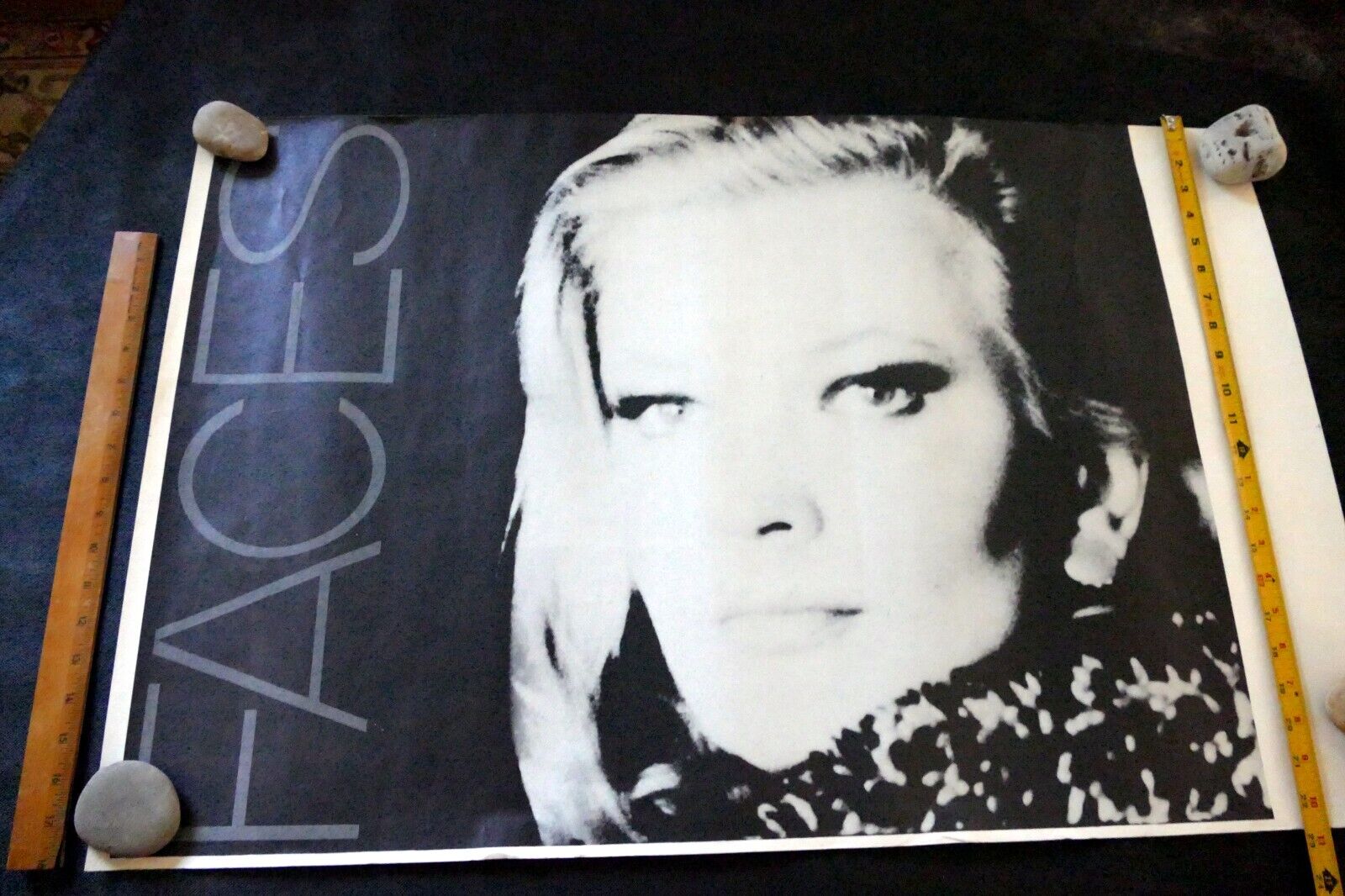 " Faces" Wendy Porter Poster vintage large 22X36"