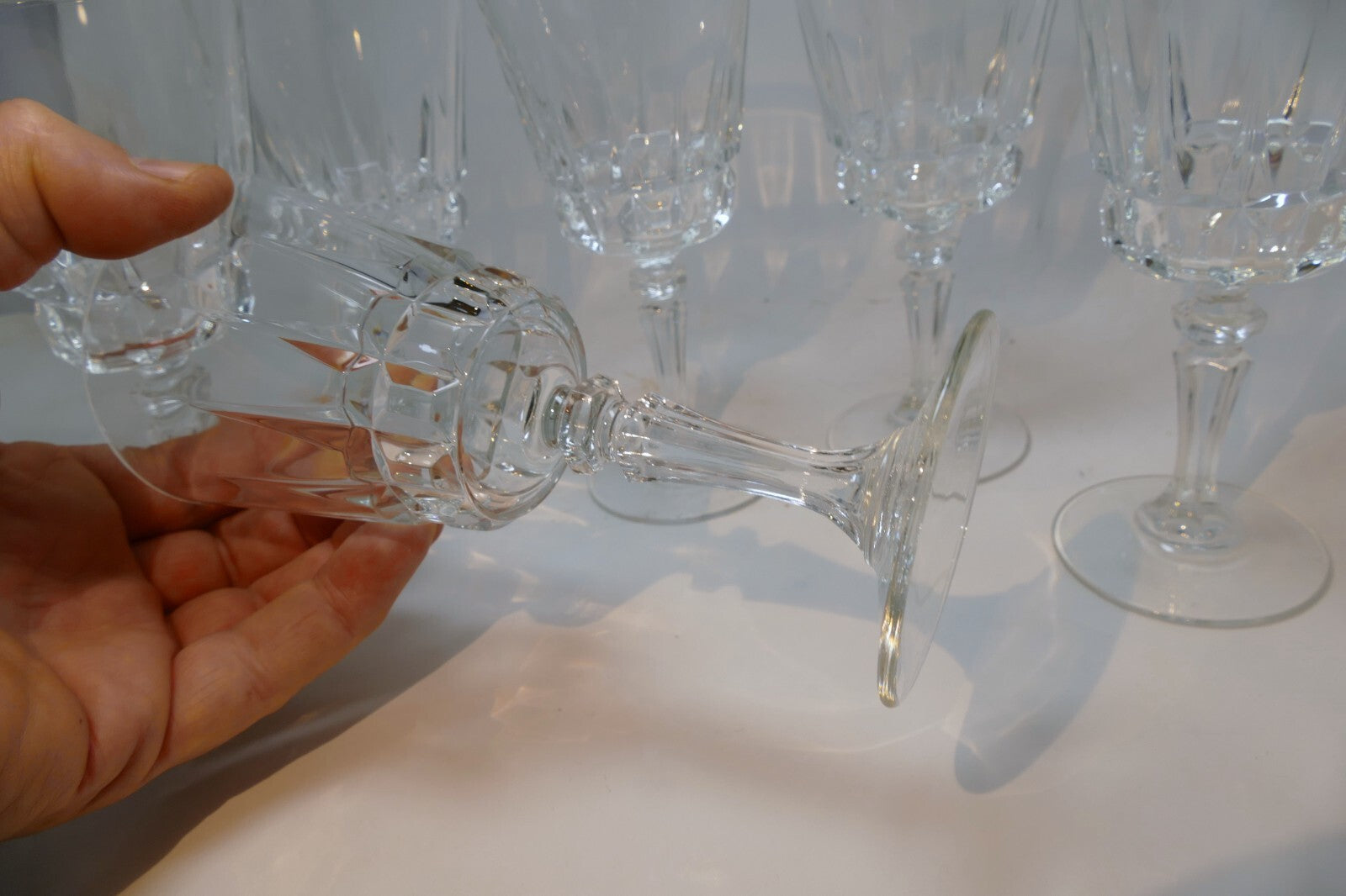 Cristal D'Arques Durand Crystal Chantelle Claret Wine Glass Goblet Set of 6