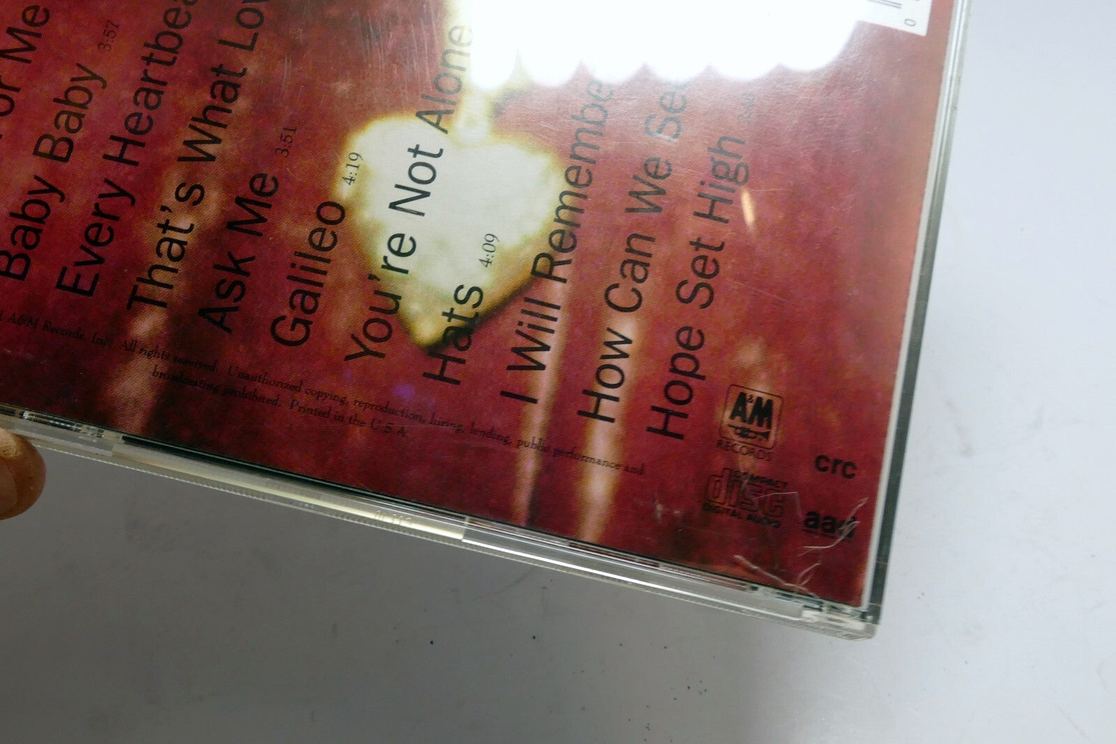 Heart in Motion - Audio CD By Amy Grant 1991 A&M Records  - GOOD