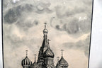 1996 St. Basil's Cathedral Ink Signed Numbered Moscow Russia Art Muchina M. B.
