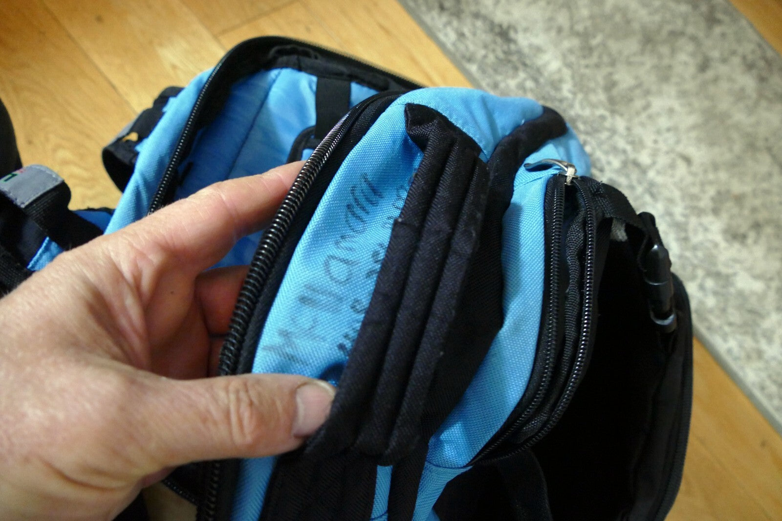 Adidas Load Spring Laptop Backpack Blue Black 4 Zip Pockets XL Large