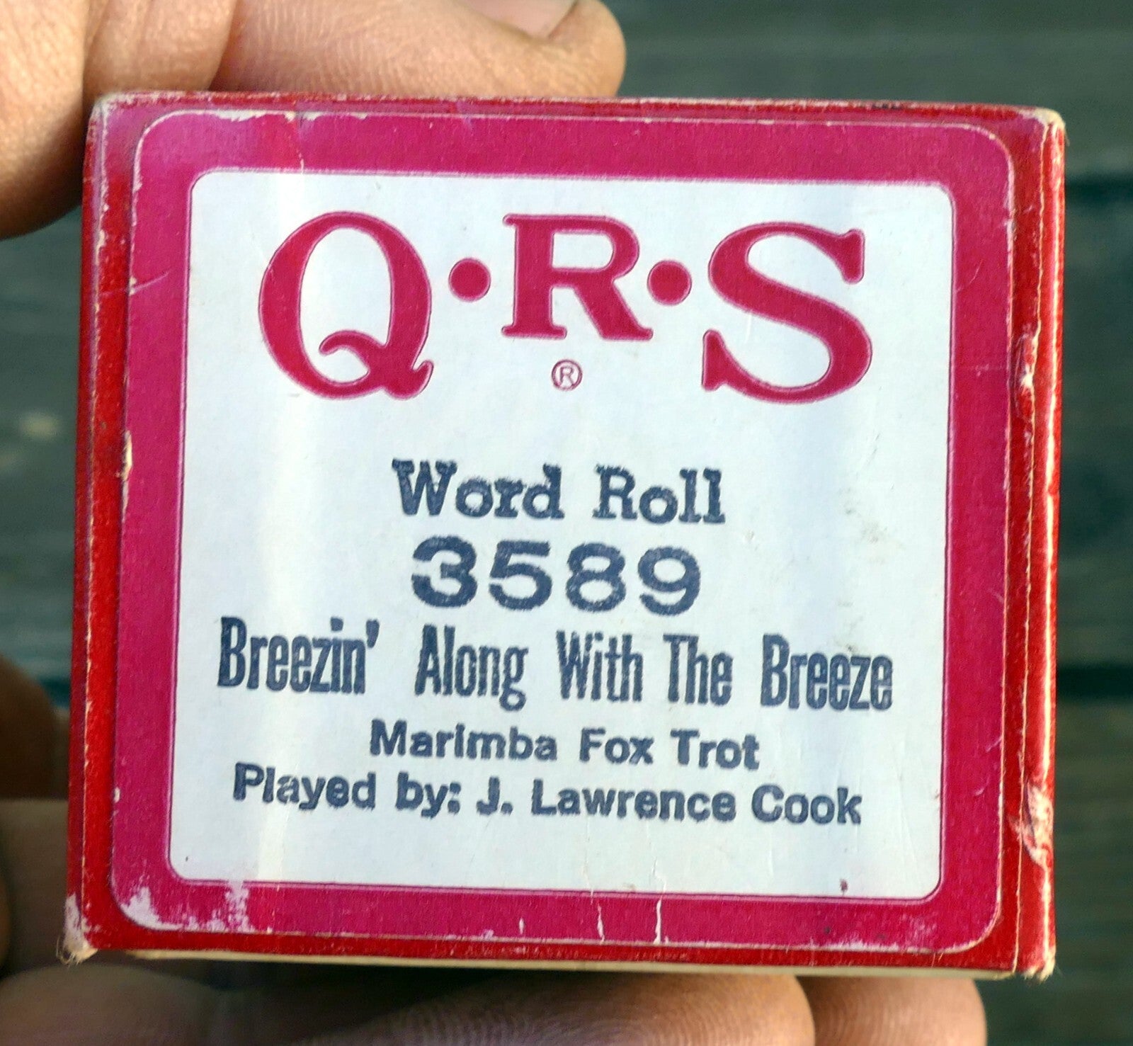 Qrs player piano word roll 3589 breezin along with the breeze fox trot