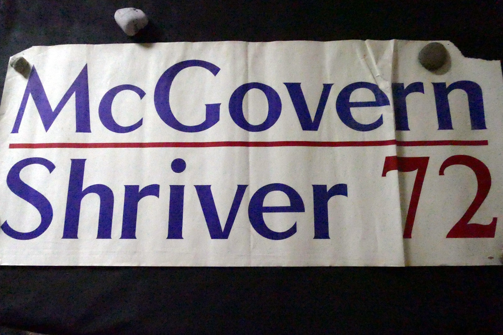 George mcgovern shriver 1972 presidential run poster political vintage