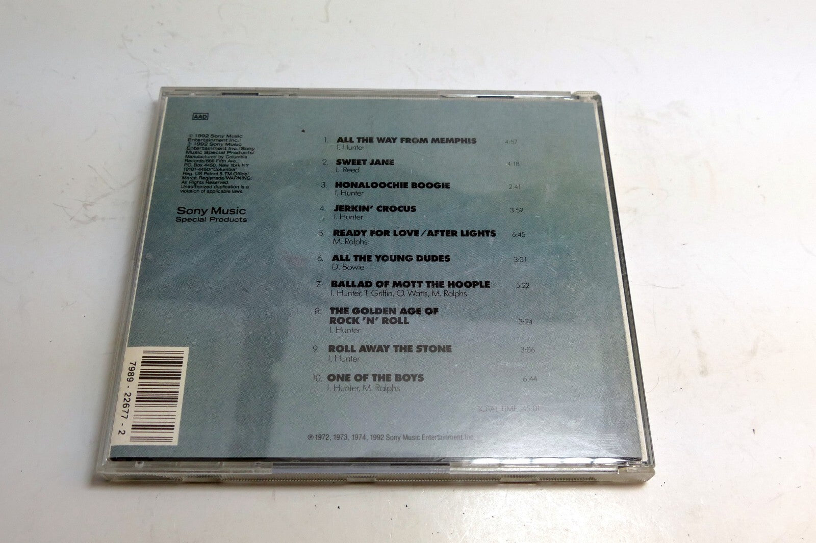Cover art only Mott The Hoople London to Memphis A 22677  (NO CD included)