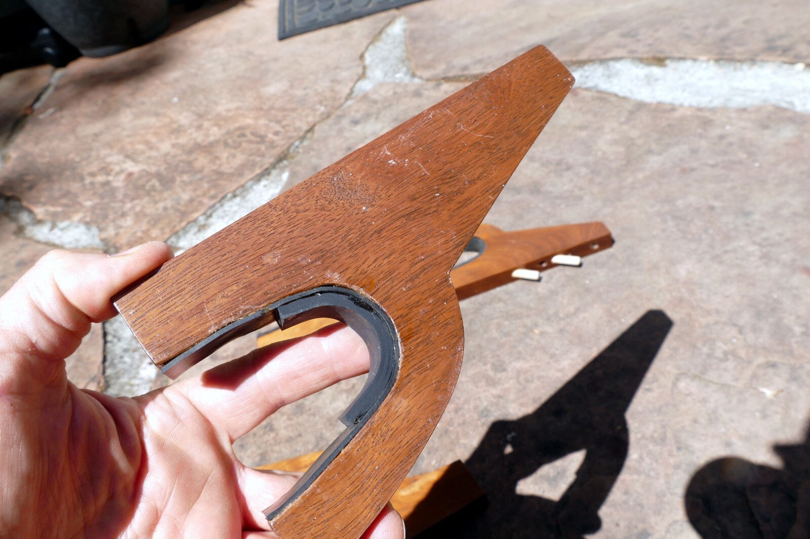 2 Rifle Gun Rack Wall Mount Wooden Shotgun Holder Gun Display Hanger Hand made