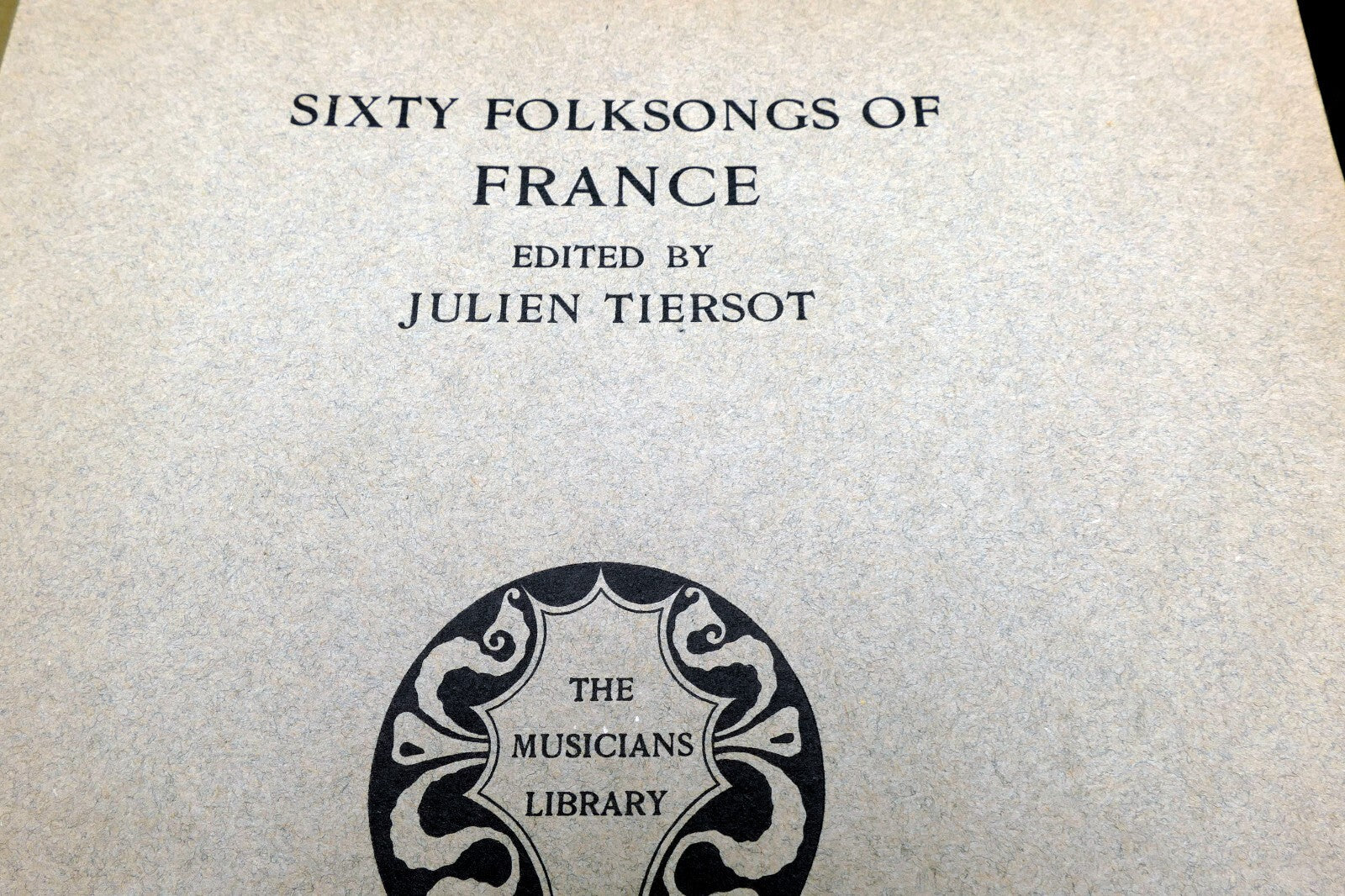Sixty france folk songs sheet music edited j. tiersot 1915 boston usa