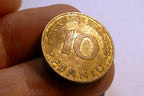 10 Pfennig coin  1977 GERMANY - FEDERAL REPUBLIC Oak Leaf