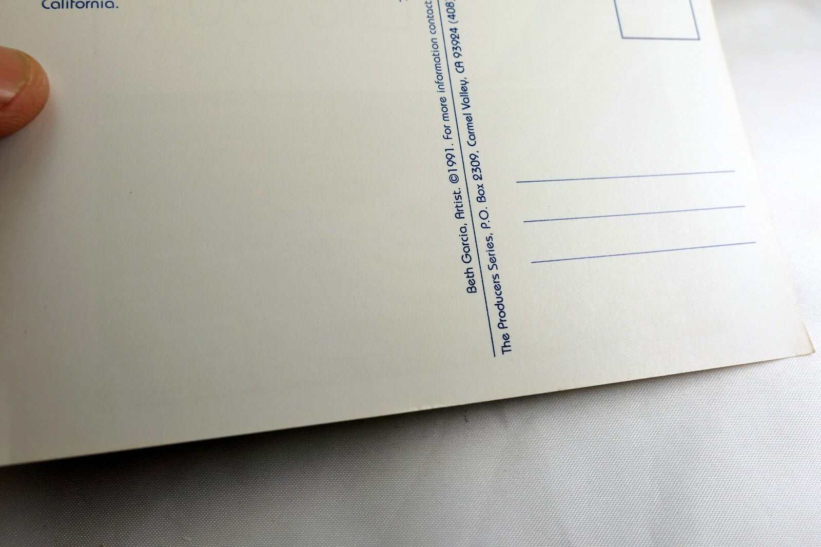 Big Sur Beach Monterey Bay California USA Postcard vintage 1991 w/ pelican ocean