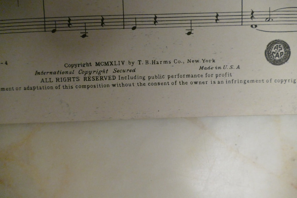 More And More 1944 by Jerome Kern and E. Y. Harburg from "Can't Help Singing"