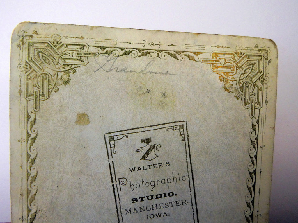 Picture of  Lady ANTIQUE Photograph 6X4" Silver Gel Print Walter's Studio 1900