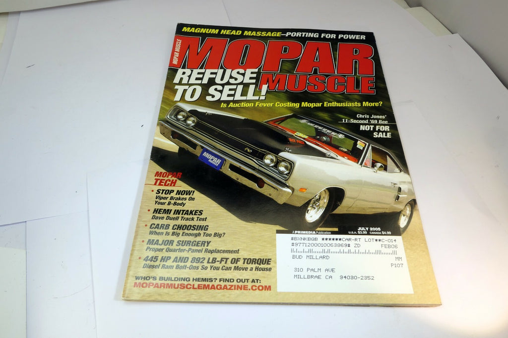 MOPAR Muscle Magazine July 2005 Magnum Head Massage, Hemi Intakes