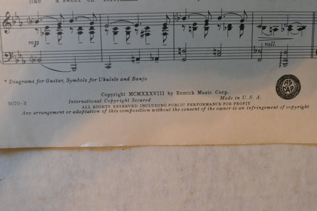 Daydreaming, 1938, from "Gold-Diggers In Paris", by Johny Mercer, Harry Warren