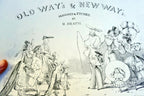 Old way's & new way's henry heath caricature print title page 1840 victorian