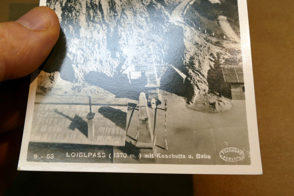 Loibpass mit Koschutta Alps Austria postcard 1940's  - unposted