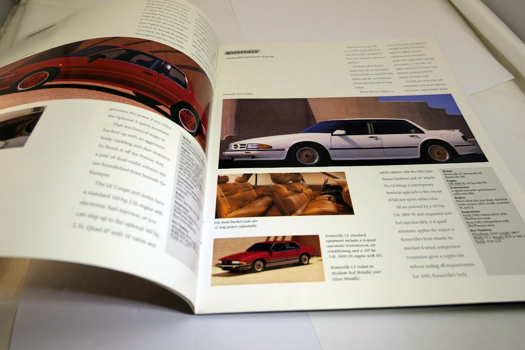 Pontiac 1990 Advertisement Ad dealership Sales Brochure Car Grand Am Lemans 6000