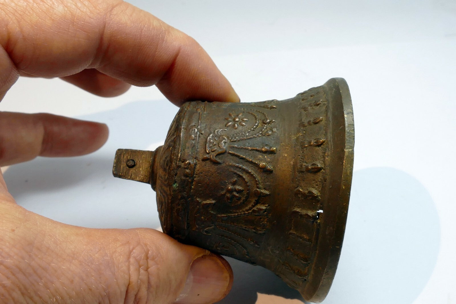 2" Solid Brass Doorbell Hanging Entry  made in China vintage ornate dynasty bell