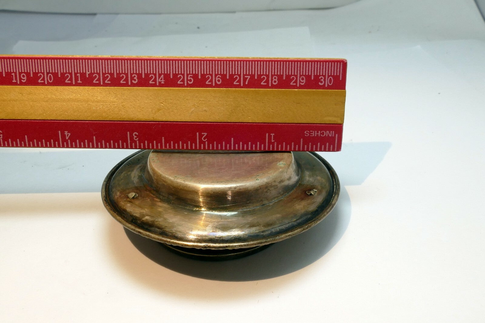 EPNS Candle Holder or Bowl Made in England 3.5 inch Diameter vintage 1890 L.W.LP