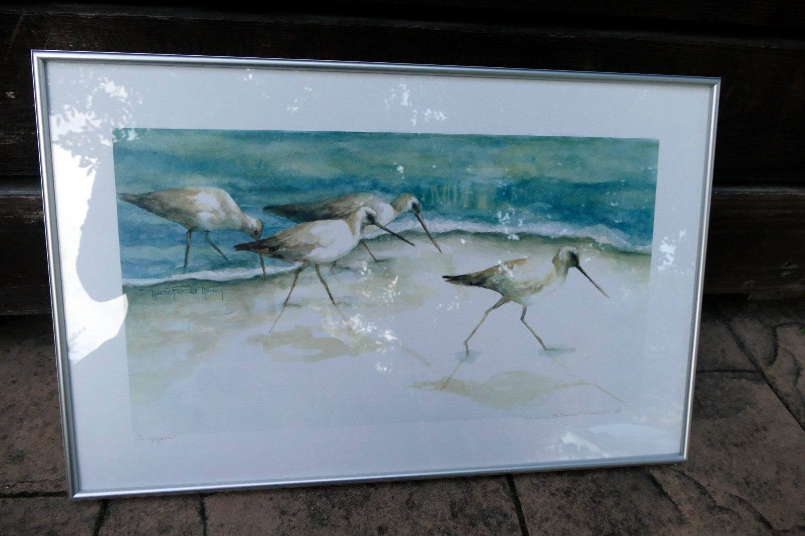 Artist Maxine Remont Macway Wildlife Art Shorebirds “Sandpipers”  Print
