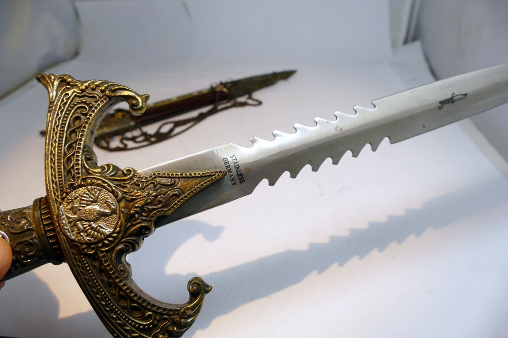 Slash Knife Dagger Made in Germany with sheaf scabbard eagle cross ornate
