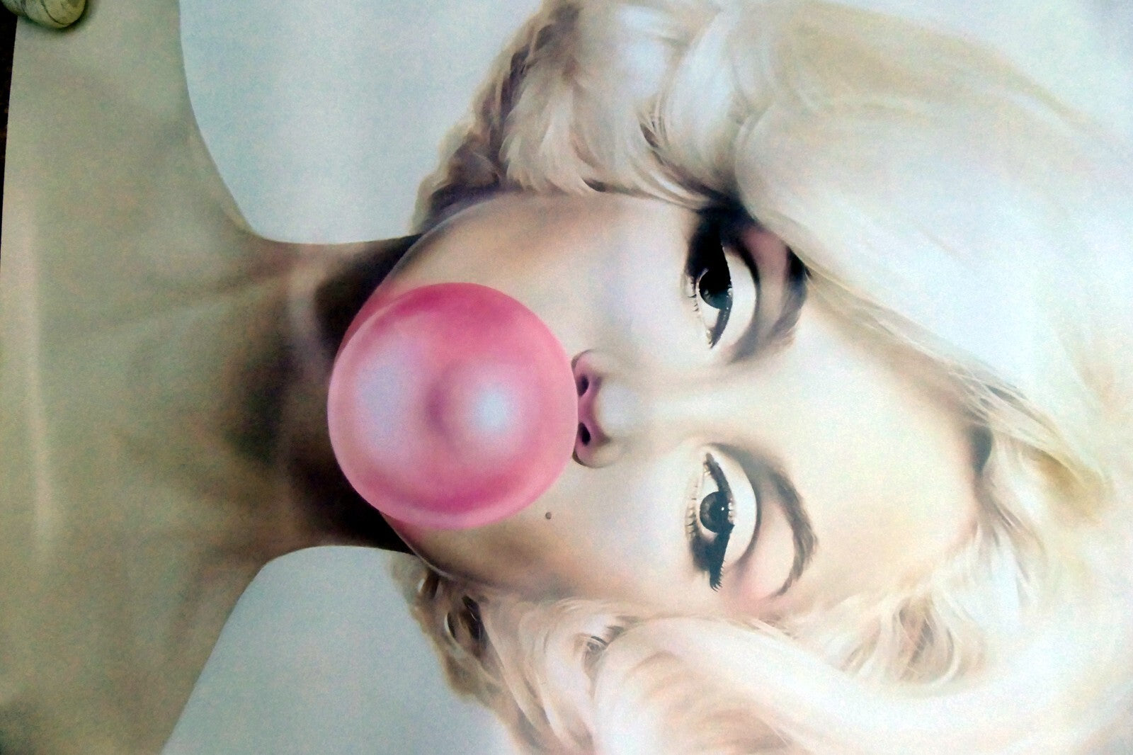 Marilyn Monroe Pink Bubble Gum Premium Art Print 36in x 24in large wall poster