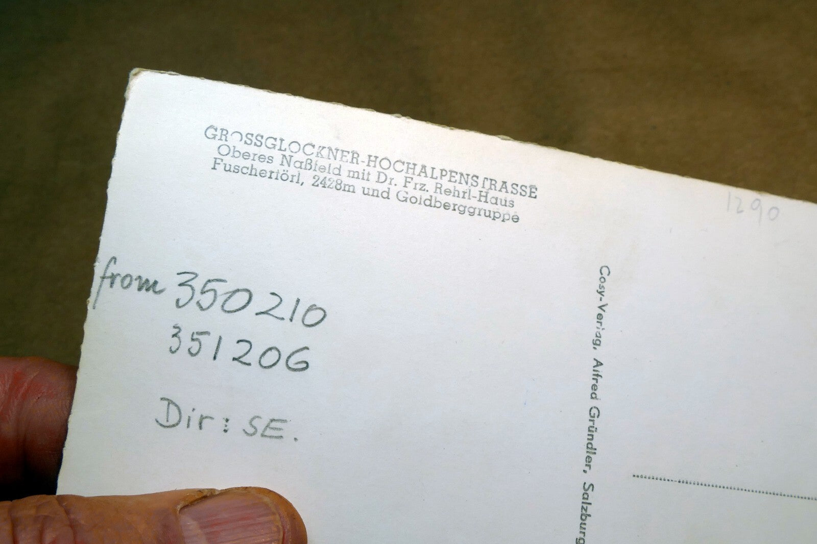 Großglockner-Hochalpenstraße  Austria postcard 1940's  - unposted