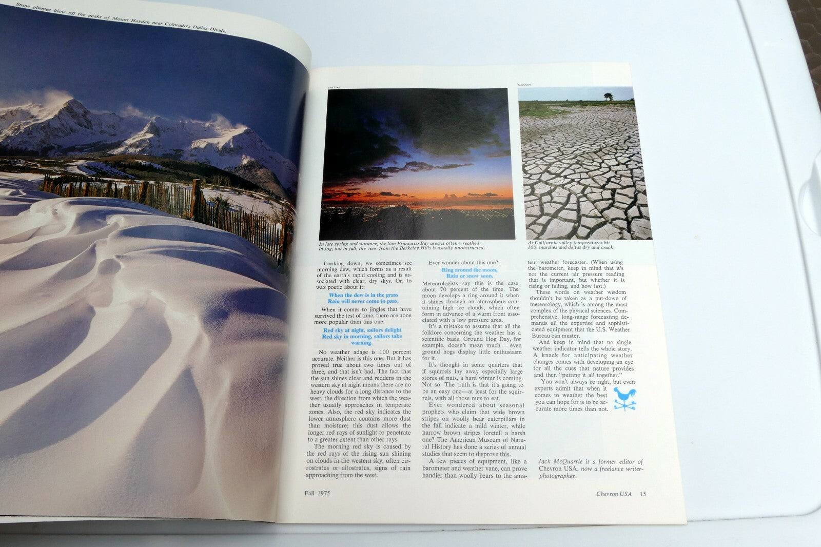 Fall 1975 Chevron USA Travel Club Magazine Zion Park, Santa Cruz, Georgia Hills 