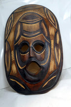 African Tribal Mask Hand Carved 18" Tall multi-tone Makonde Initiation large