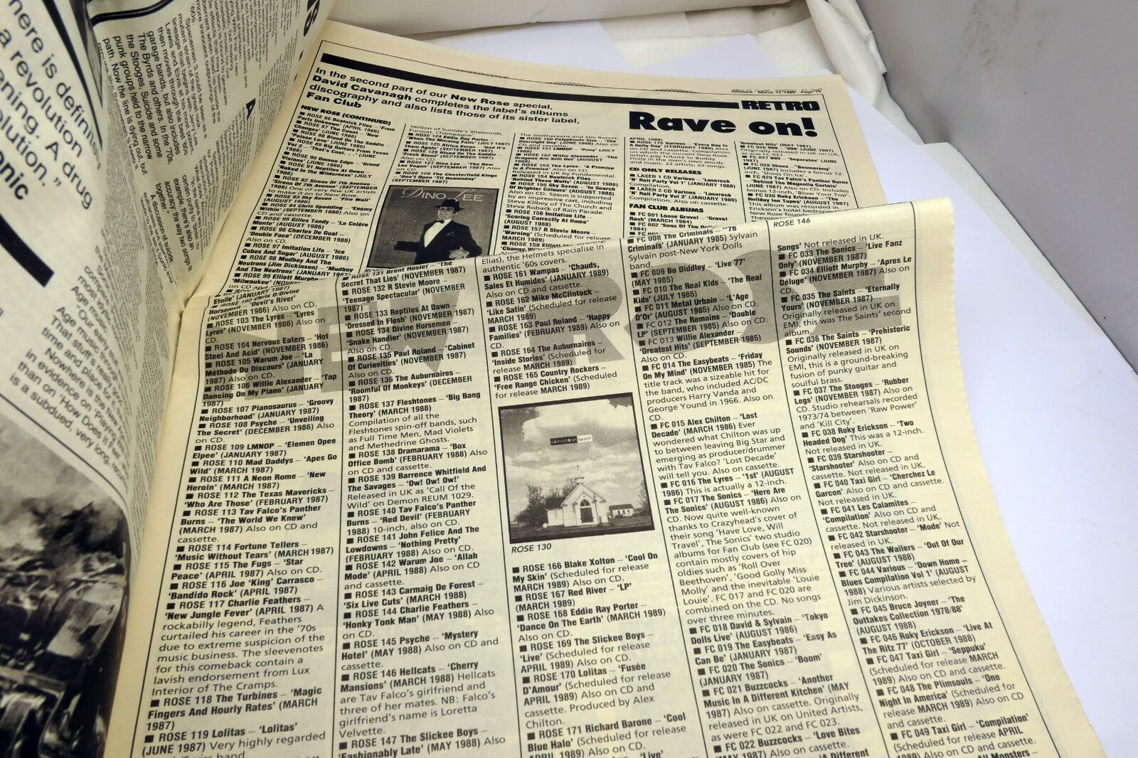 SOUNDS NEWSPAPER March 11 1989 music