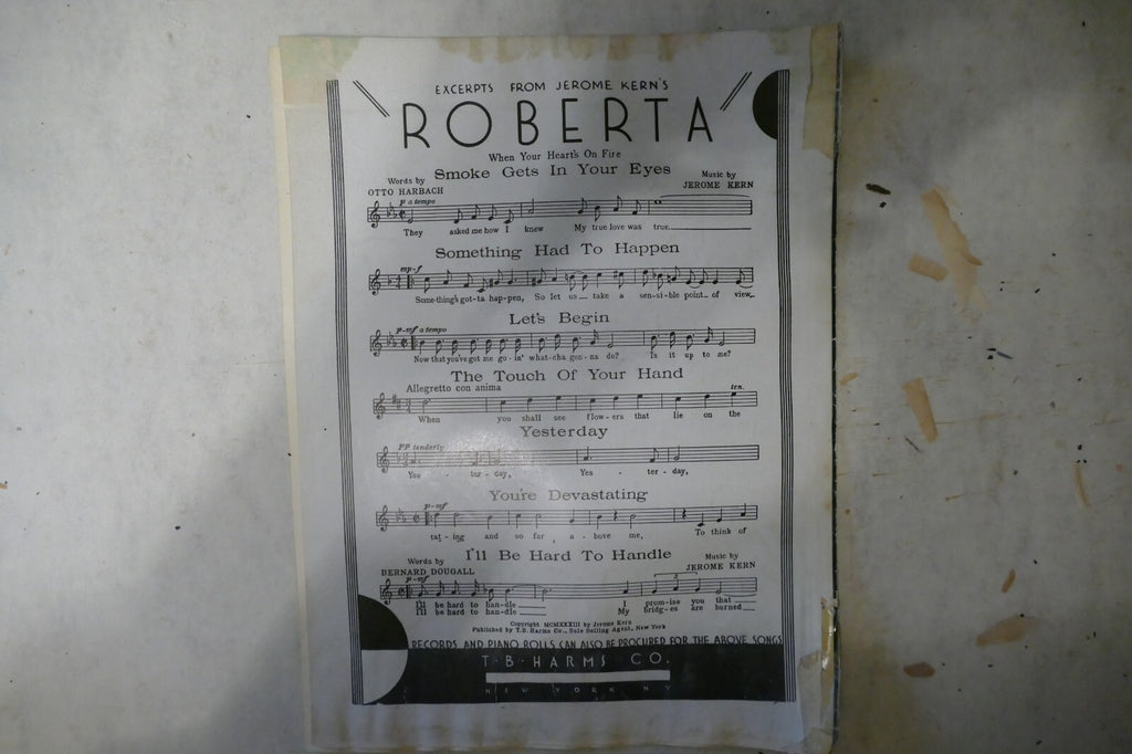 The Touch Of Your Hand , 1933, from "Roberta" musical, Jerome Kern, Otto Harbach