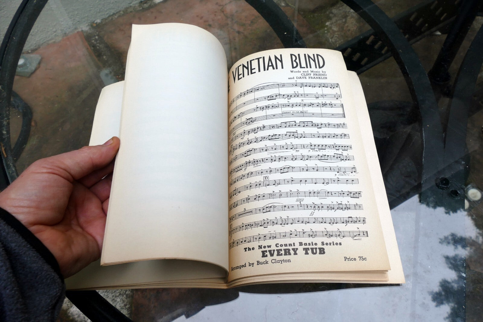 The Girl Behind Venetian blind Fox Trot Sheet Music 1939 orchestra Hathaway