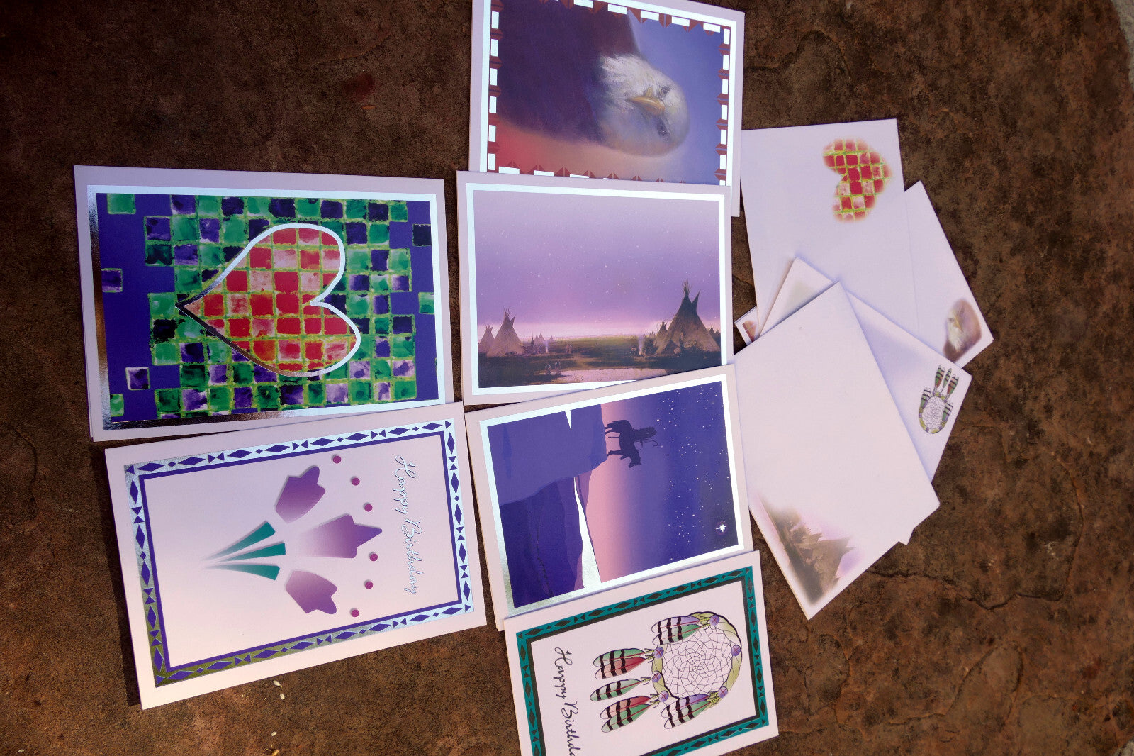 Lakota greeting cards st. joseph indian mission school lot of 6 native american