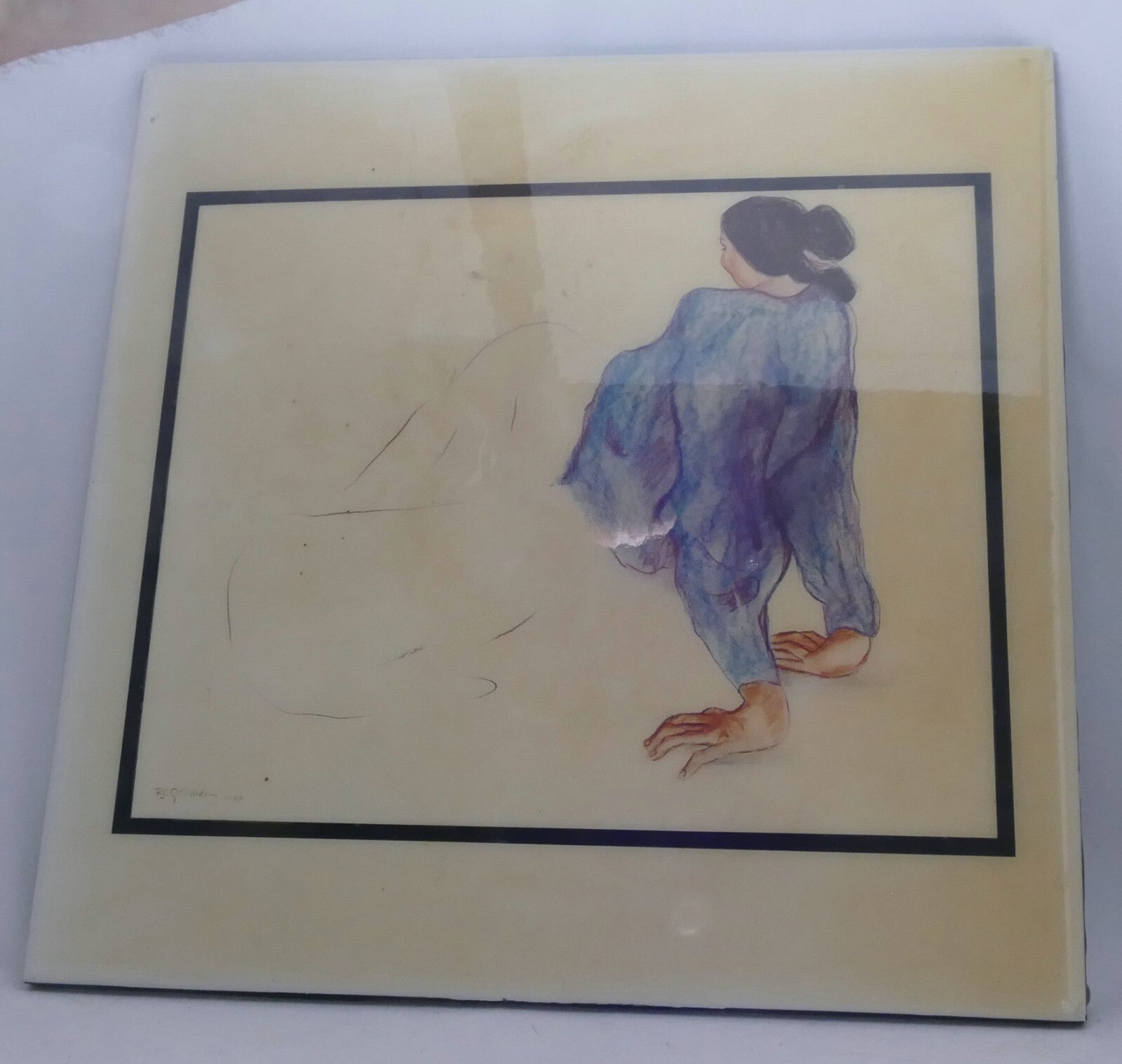 RC Gorman Tile A.R.T Co. "109 Navajo Turquoise" Wall Handing ceramic plate USA