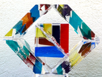 Rod R. Garrett Artist Acrylic Table Modern Sculpture Signed "New Ounce" 1999