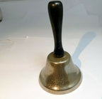 2" steel metal school diner bell with wooden handle