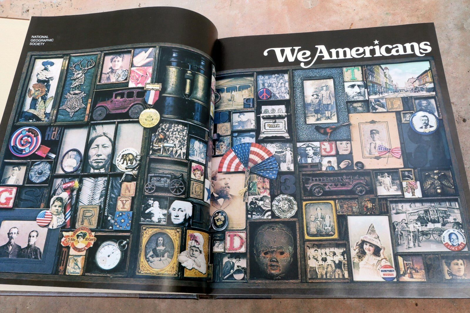 We Americans 1975, Hardcover National Geographic Illustrated Americana decor