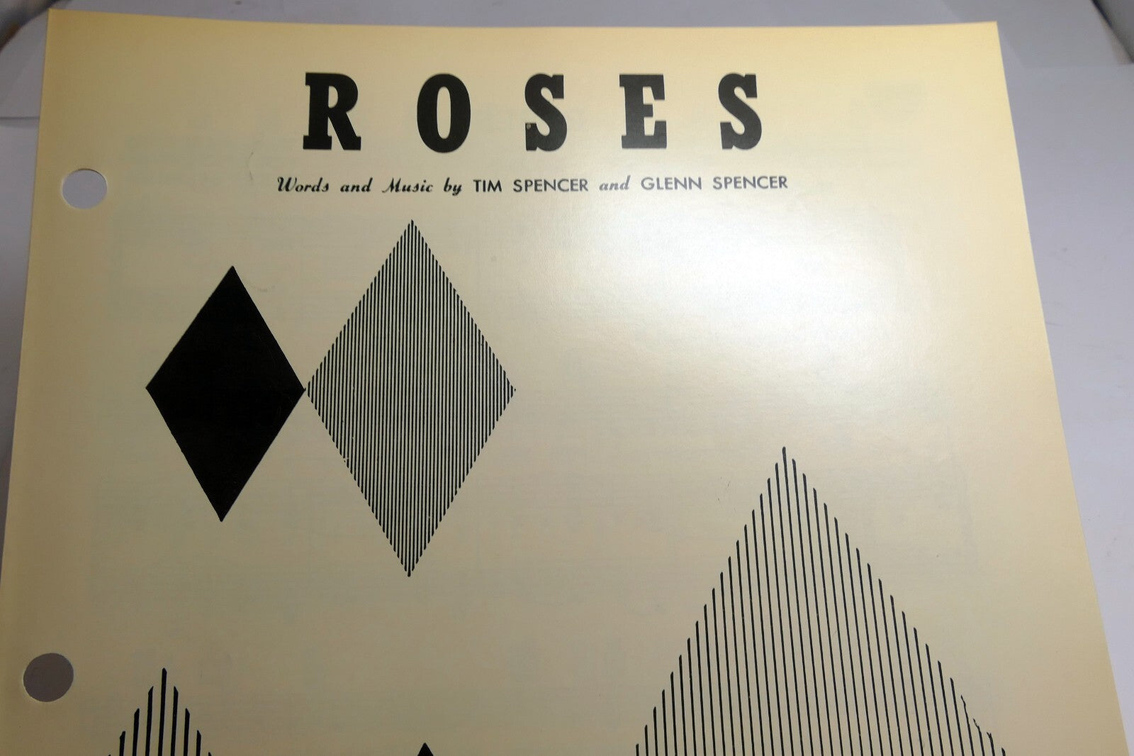 Roses tim spencer glenn spencer 1950 sheet music